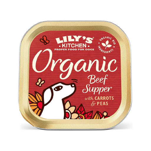 Lily's Kitchen - Wet Dog Food - Organic Beef Supper - 150G (Min. 110 Bowls)