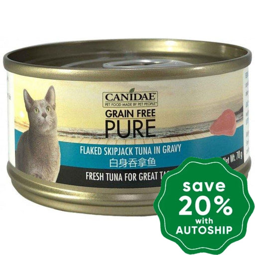 Canidae - PURE Flaked Skipjack Tuna in gravy Canned Cat Food - 70G (4 cans) - PetProject.HK