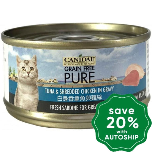 Canidae - PURE Tuna & Shredded Chicken in Gravy Canned Cat Food - 70G (4 cans) - PetProject.HK