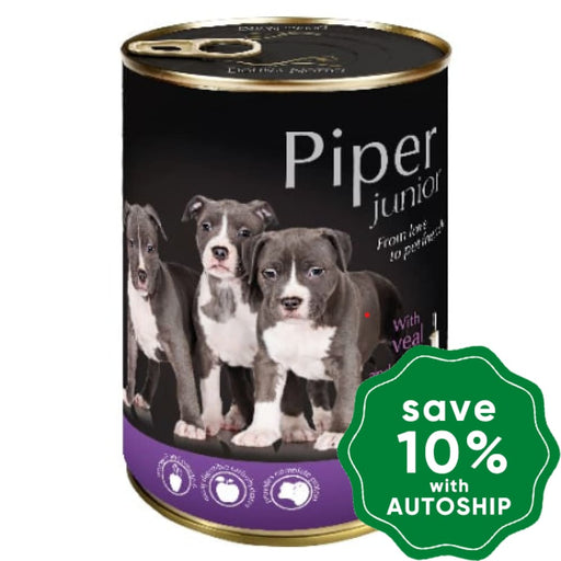 Dolina Noteci - Piper Premium Wet Junior Dog Food Veal & Apple 400G (Min. 24 Cans) Dogs