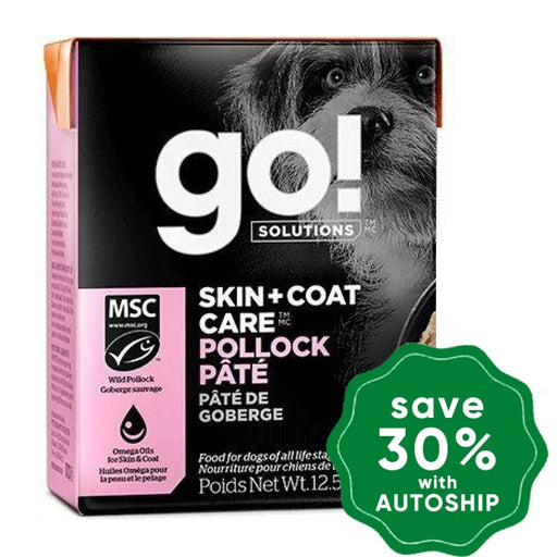 GO! SOLUTIONS - SKIN + COAT CARE Wet Food for Dog - Pollock Pate Recipe - 12.5OZ (min. 24 cartons)