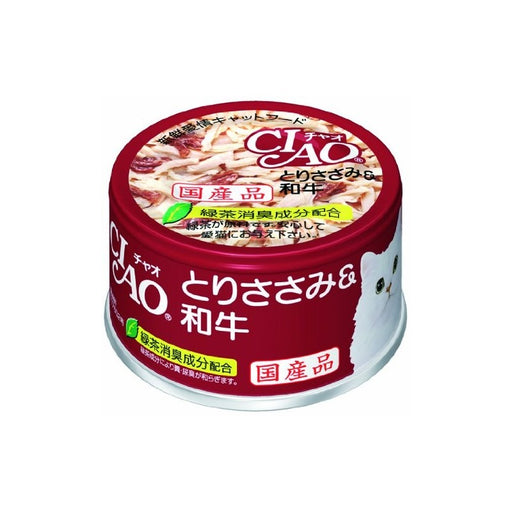 CIAO - Cat Canned Food - Chicken Fillet and Japanese Beef - 85G (24 Cans) - PetProject.HK