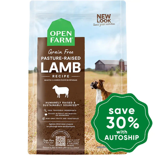 Open Farm - Dry Food For Dogs Grain Free Pasture Raised Lamb Recipe 22Lb