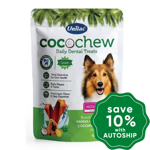 Unilac - Cocochew Dental Treats For Dogs Medium Size 175G (7Pcs)