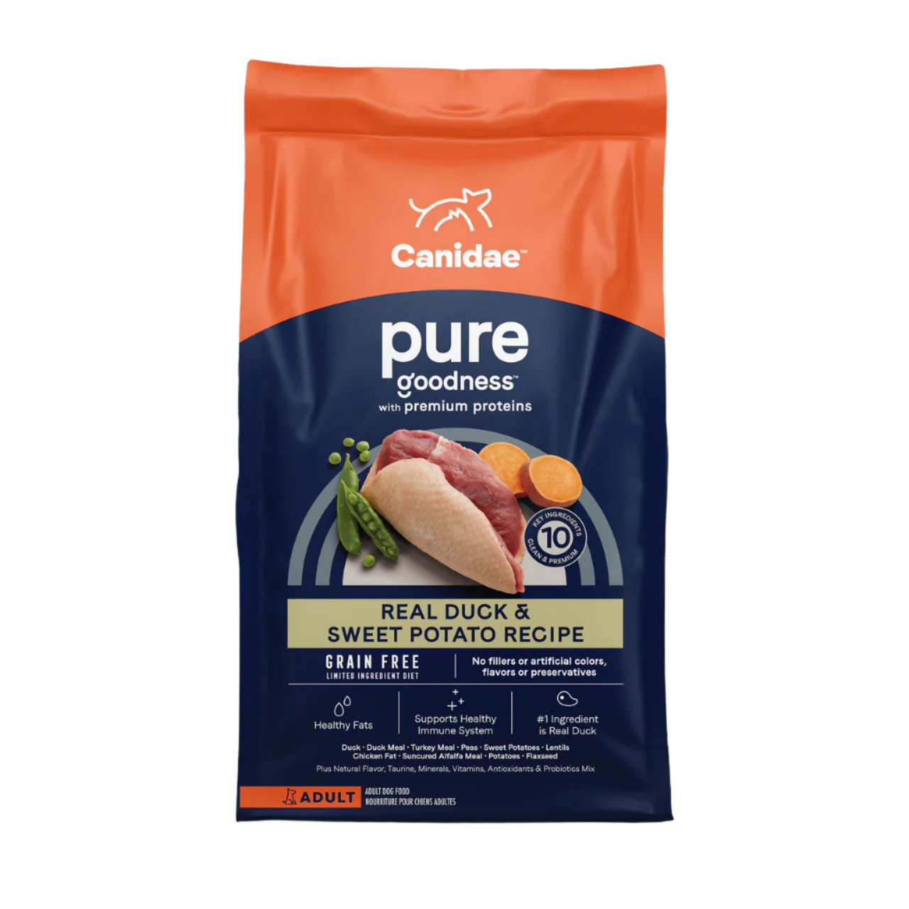 Canidae - Grain Free Dry Dog Food - PURE Adult - Duck & Potato - 4LB - PetProject.HK