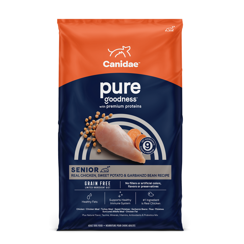 Canidae - Grain Free Dry Dog Food Pure Seniors Chicken 4Lb Dogs