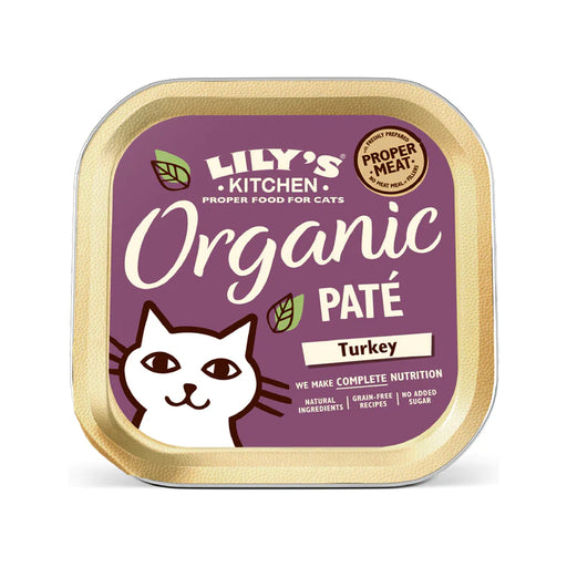Lily's Kitchen - Wet Cat Food - Organic Turkey Dinner - 85G (Min. 133 Bowls)