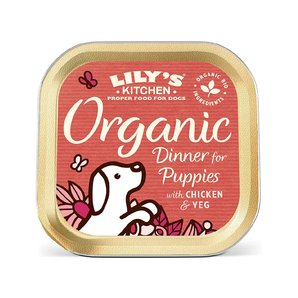 Lily's Kitchen - Wet Dog Food - Organic Dinner For Puppies - 150G (Min. 110 Bowls)