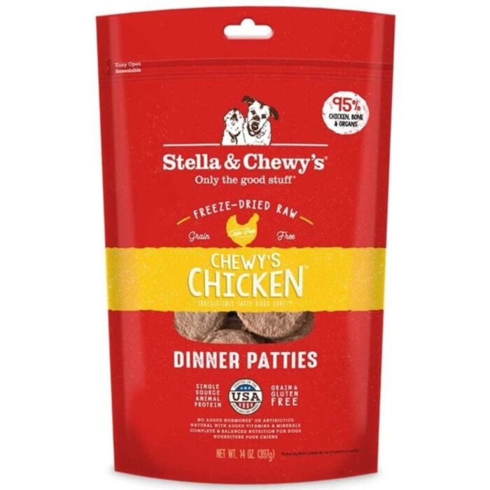 Stella & Chewys - Freeze Dried Dog Dinner Patties Chicken 25Oz Dogs