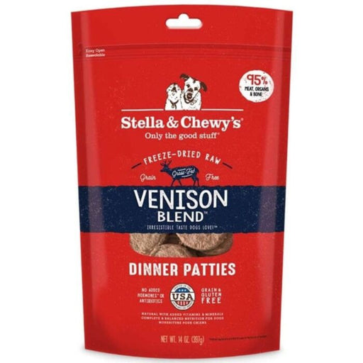 Stella & Chewys - Freeze Dried Dog Dinner Patties Venison Blend 14Oz Dogs