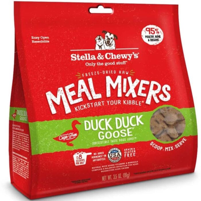 Stella & Chewys - Freeze Dried Duck Goose Meal Mixers For Dogs 3.5Oz