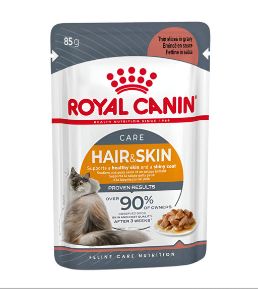 Royal Canin - Cat Wet Food Hair & Skin Care (Gravy) 85G (Box Of 12) Cats