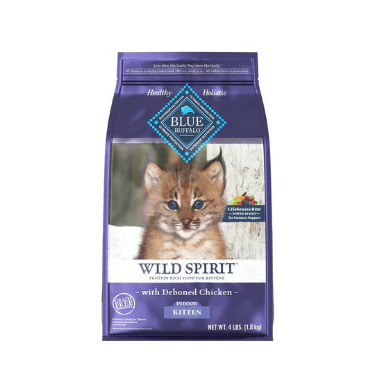 Blue Buffalo - Dry Kitten Food Wild Spirit Indoor Chicken Recipe 11Lb Cats