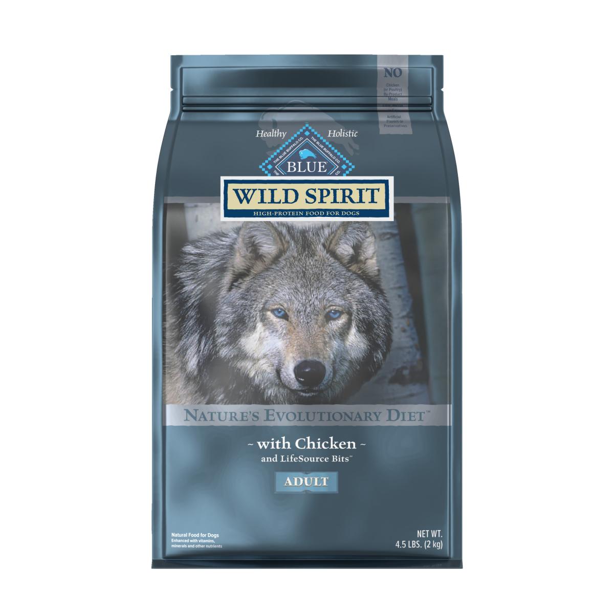Blue Buffalo - Dry Dog Food Wild Spirit Adult Chicken Recipe 4.5Lb Dogs