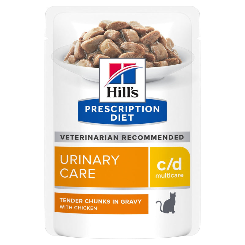 Hills Prescription Diet - Wet Cat Food C/d Multicare Feline Urinary Care Pouch With Chicken 85G