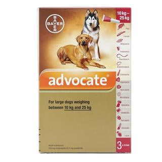 Bayer - Advocate for Dogs 10-25 kg - 3 Tubes - PetProject.HK