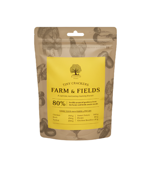 Essential Foods - Dried Treats For Dogs Farm & Fields Tiny Crackers 100G