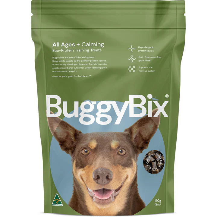 Buggybix - Dried Treats For Dogs All Ages + Calming Eco-Protein Training 170G
