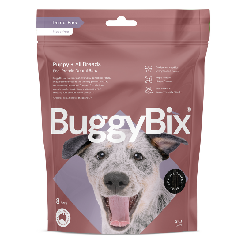 BuggyBix - 幼犬及成犬專用潔牙零食 - 生態蛋白潔牙棒