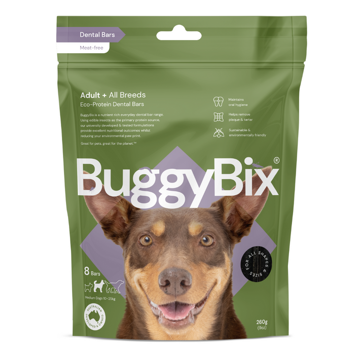 BuggyBix - Dental Treats For Puppy & Dogs - Eco-Protein Dental Bars