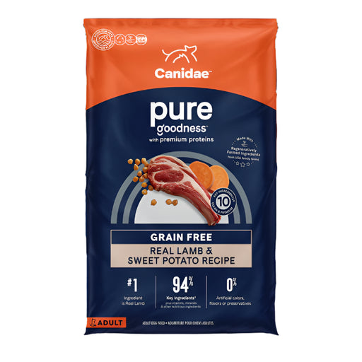 Canidae - Grain Free Dry Dog Food Pure Adult Lamb 12Lb Dogs