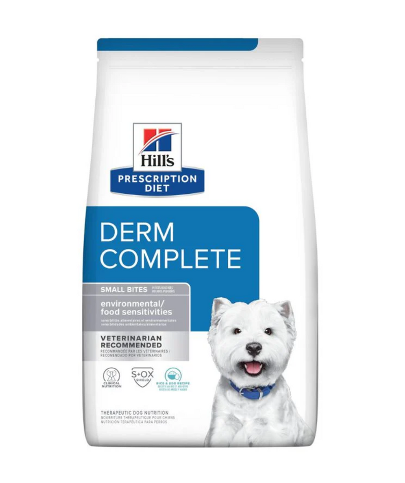 Hill's Prescription Diet - Dry Dog Food - Canine Derm Complete - Environmental/Food Sensitivities - Small Bites - 1.5KG