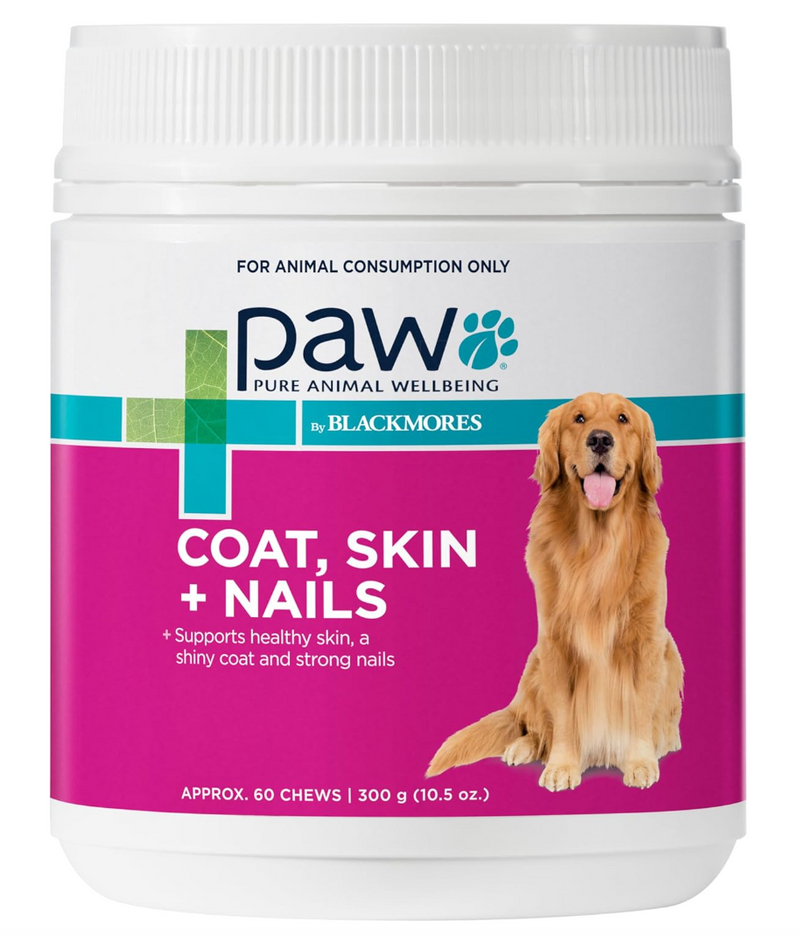 PAW by Blackmores - Supplements for Dogs - Coat, Skin & Nails Chews - 60TABS