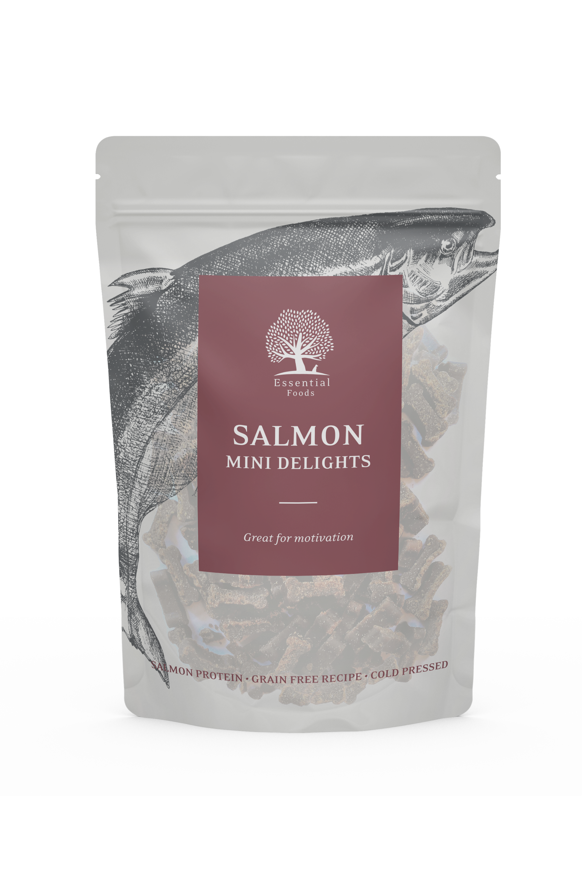 Essential Foods - Dried Treats For Dogs Salmon Mini Delights 100G
