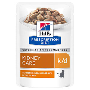 Hills Prescription Diet - Wet Cat Food K/d Feline Kidney Care Pouch With Chicken 85G (Min. 12