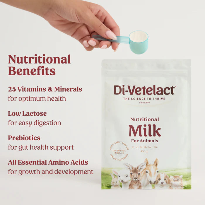 Di-Vetelact Nutritional Milk For Animals (450g Pouch) - PetProject.HK