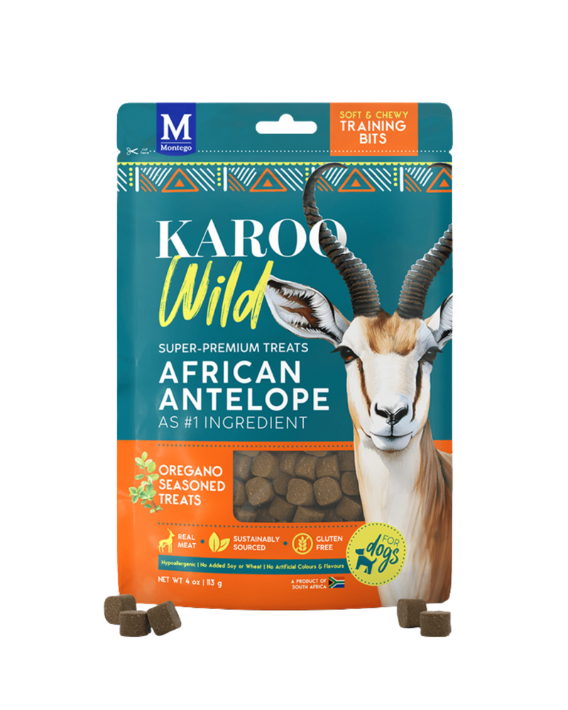 Karoo Wild - Treats for Dogs - African Antelope Meat Snack - Oregano Traning Bits - 113G