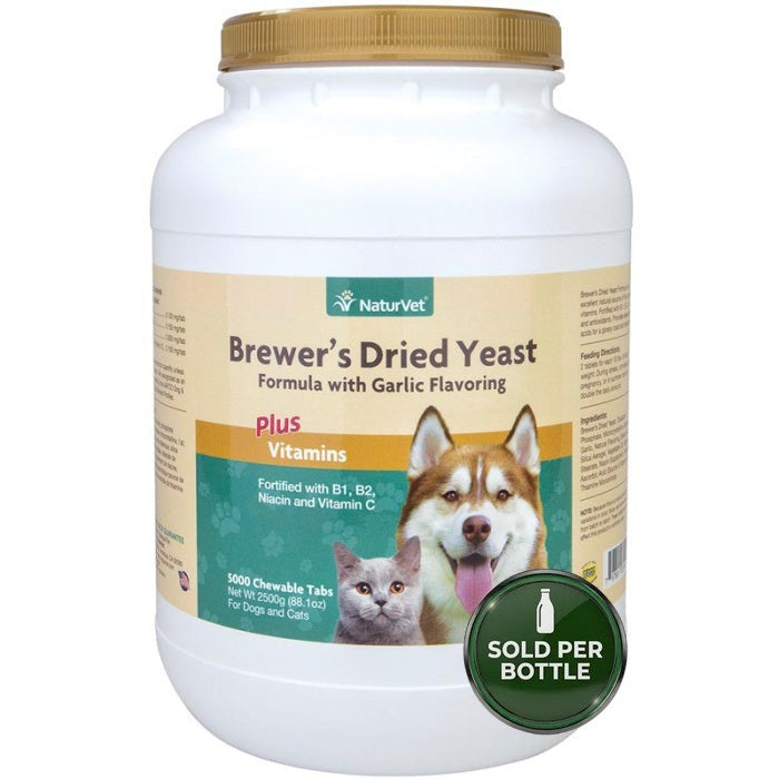 NaturVet Brewer's Yeast & Garlic Tablets 5000's - 1 Bottle