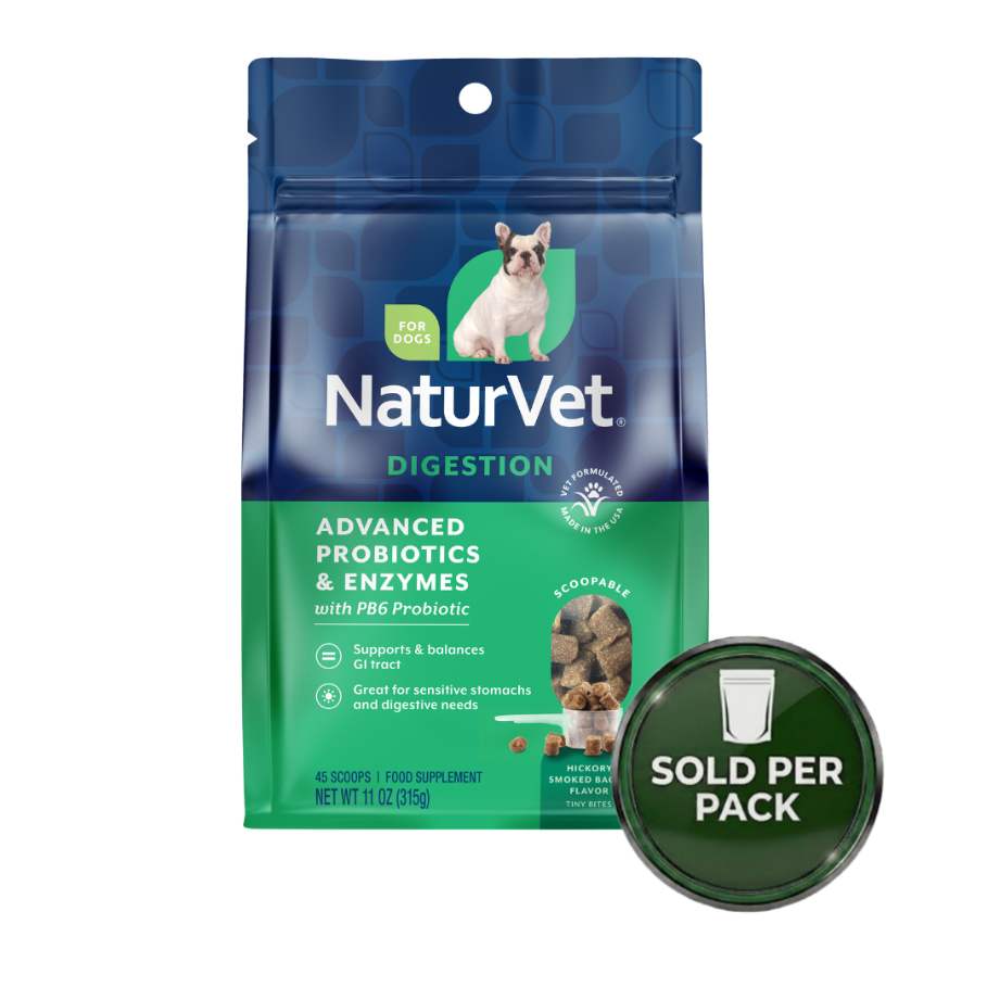 NaturVet Advanced Probiotics & Enzymes for Dog - Smoked Ham - 11oz / 45 scoops