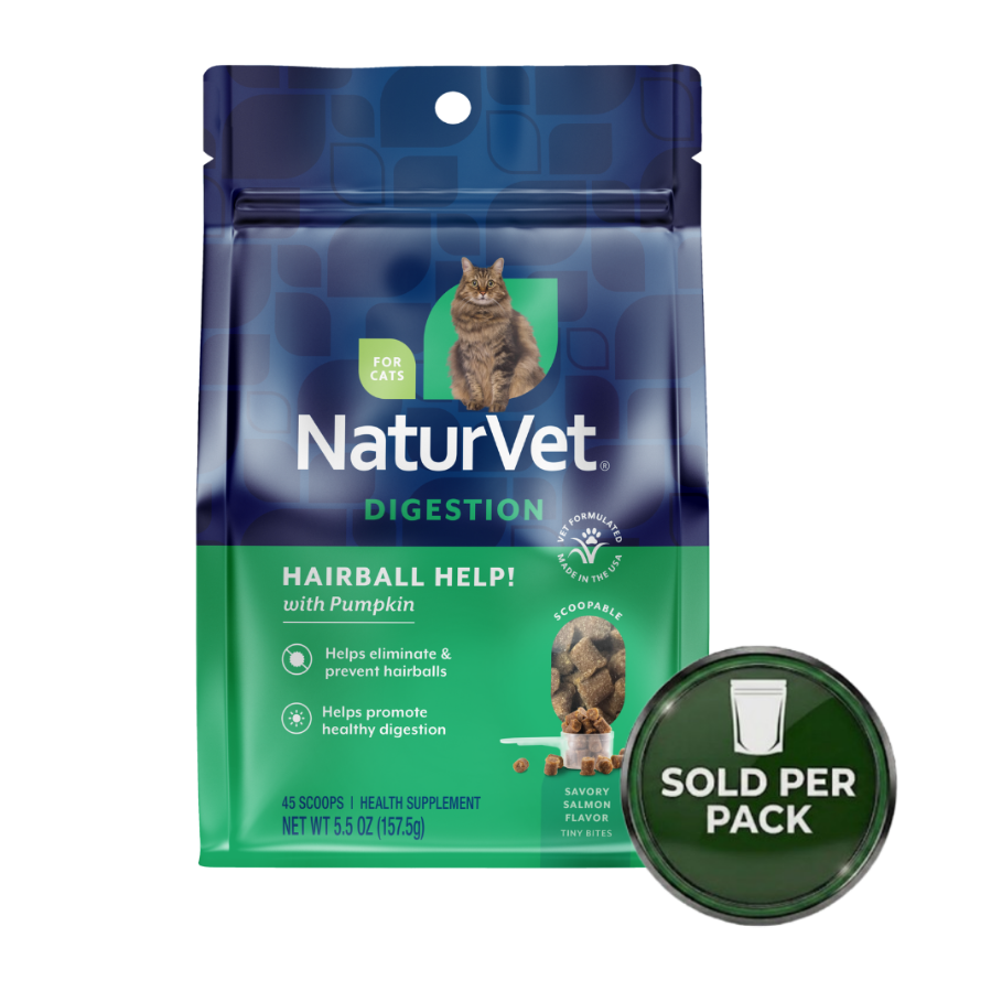 NaturVet Hairball Aid for Cat - Salmon - 5.5oz / 45 scoops - 1 Pack