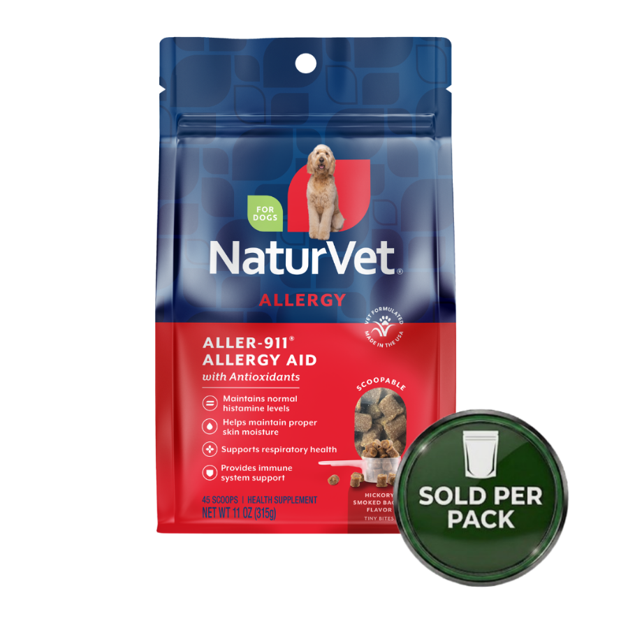 NaturVet Allergy Aid for Dog - Smoked Bacon - 11oz / 45 scoops - 1 Pack