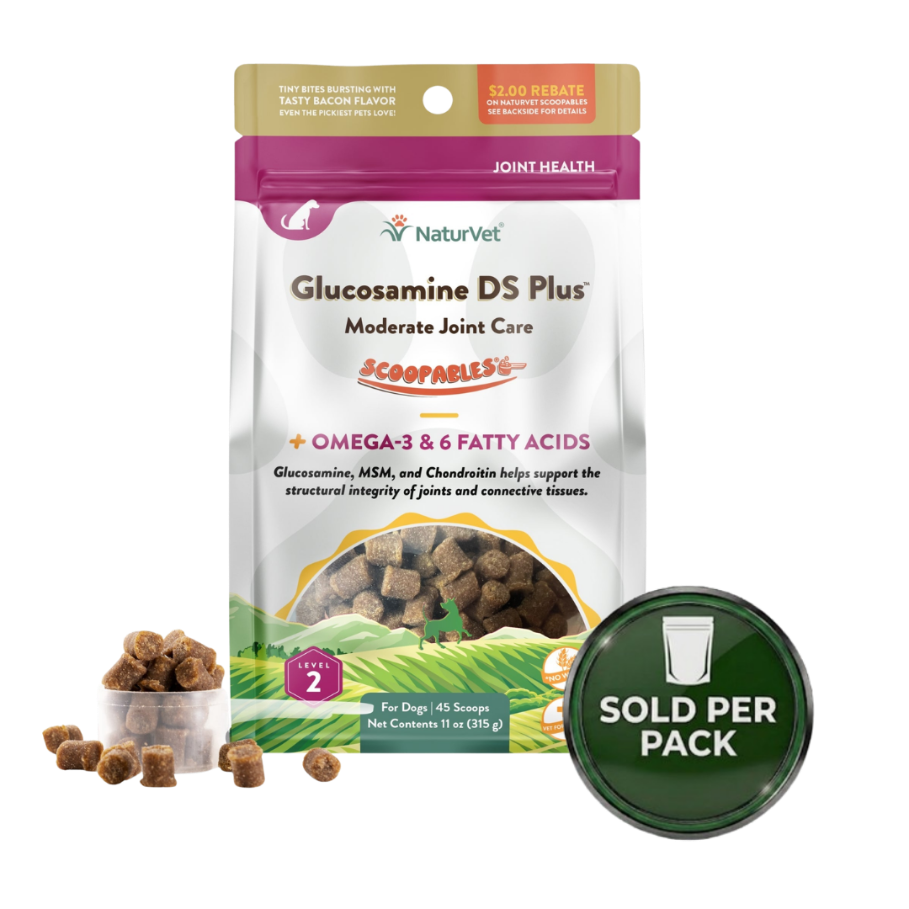 NaturVet Glucosamine DS Plus Level 2 for Dog - Smoked Bacon - 11oz / 45 scoops - 1 Pack