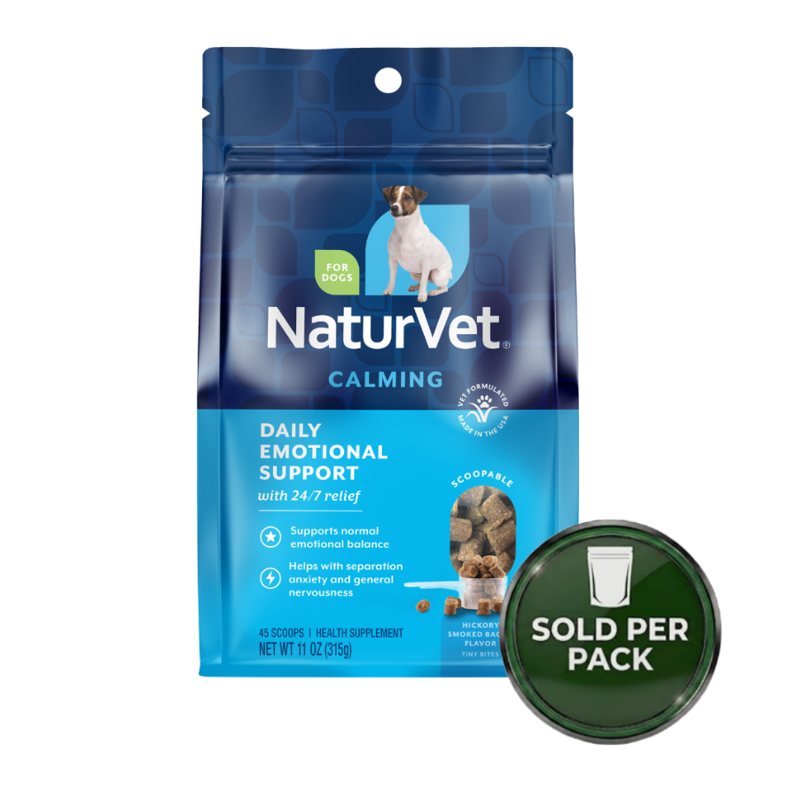 NaturVet Emotional Support for Dog - Smoked Bacon - 11oz / 45 scoops - 1 pack