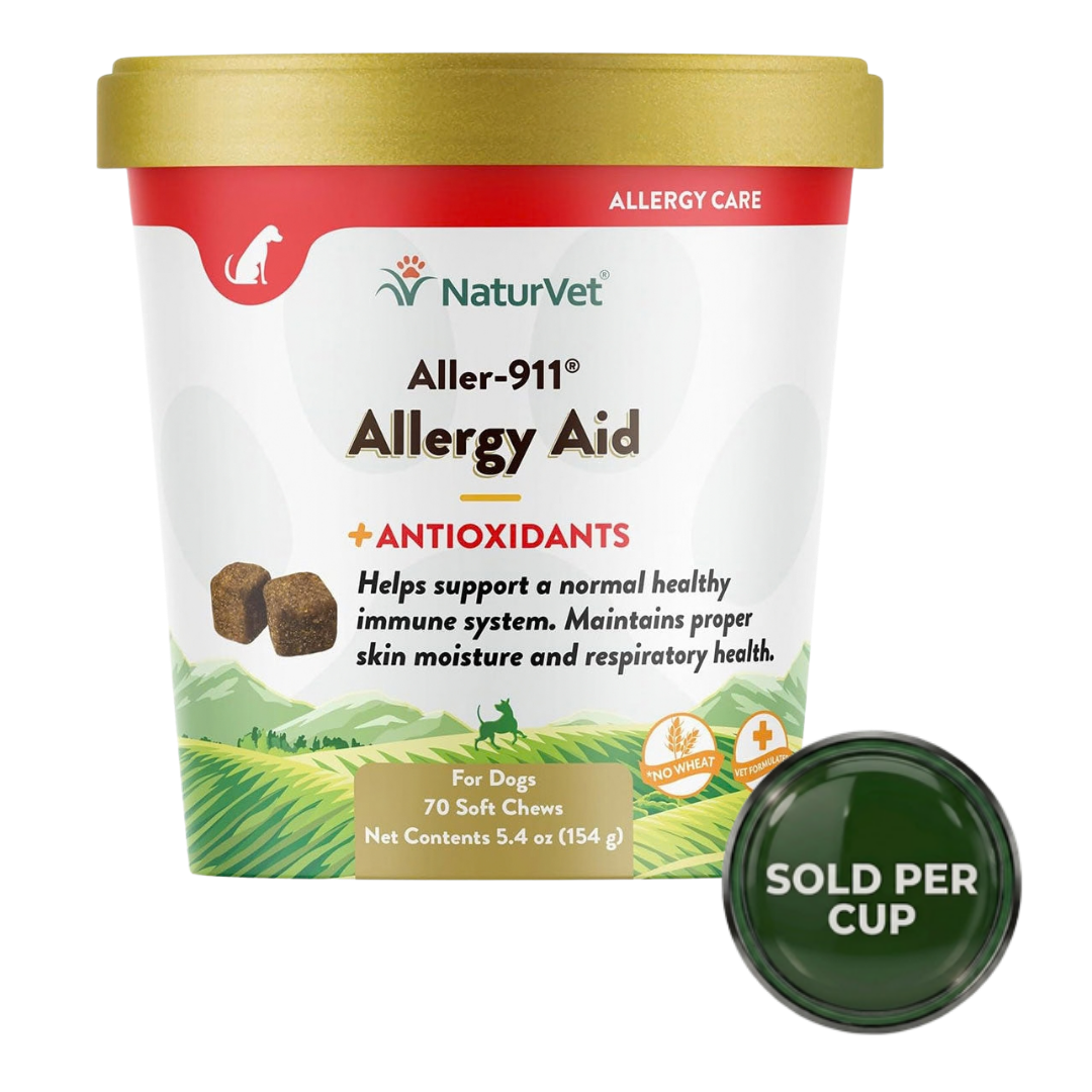 NaturVet Aller-911 Allergy Aid Plus Antioxidants - Soft Chew Cup for Dogs - 70's - 1 Cup