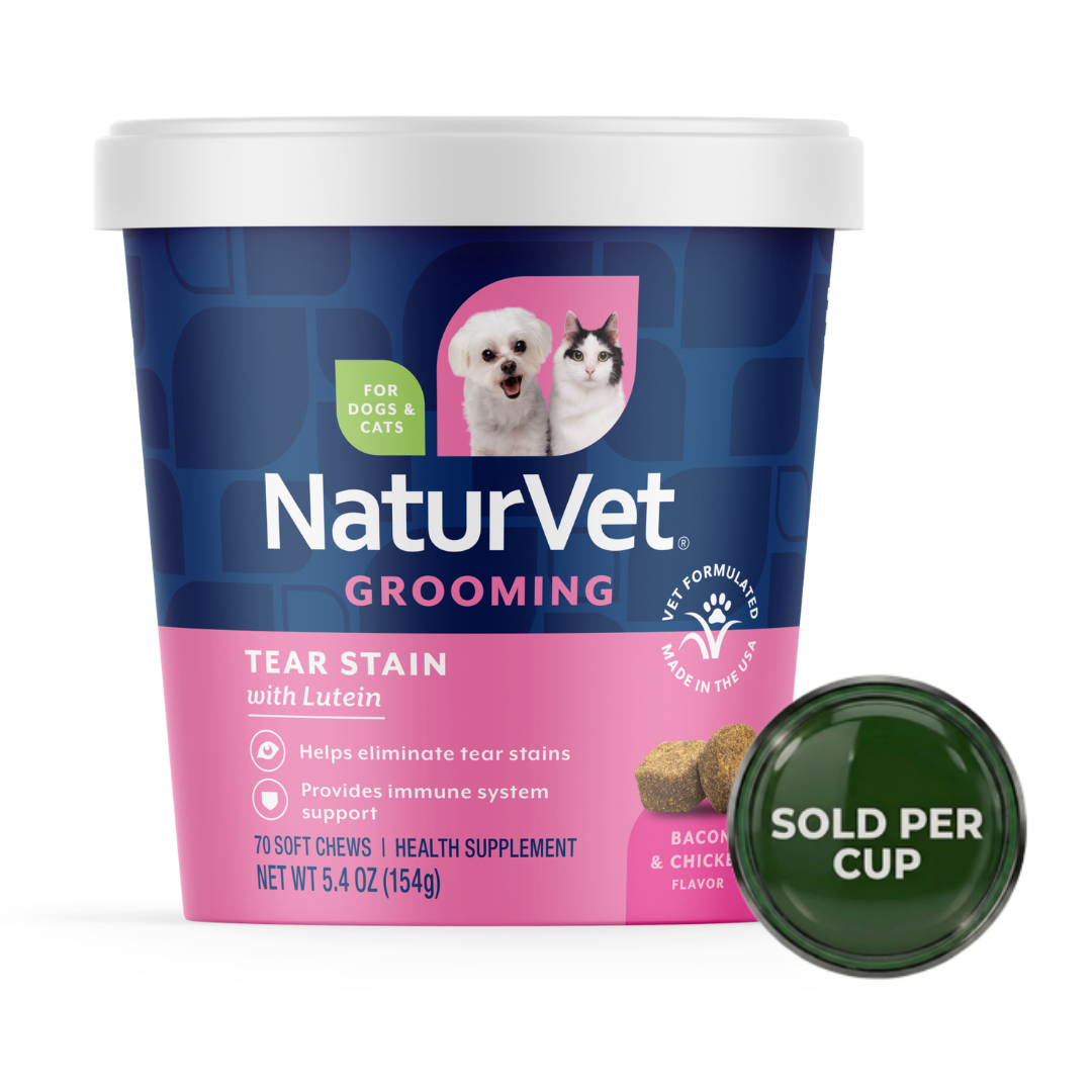 NaturVet Tear Stain Plus Lutein - Soft Chew Cup for Dogs - 70's - 1 Cup
