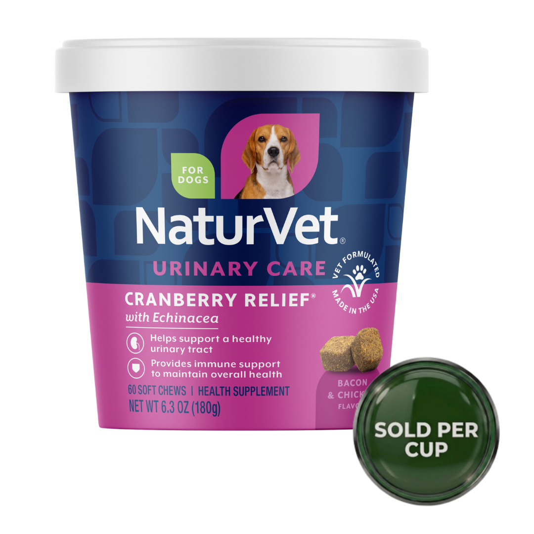 NaturVet Cranberry Relief Plus Echinacea - Soft Chew Cup for Dogs - 60's - 1 Cup