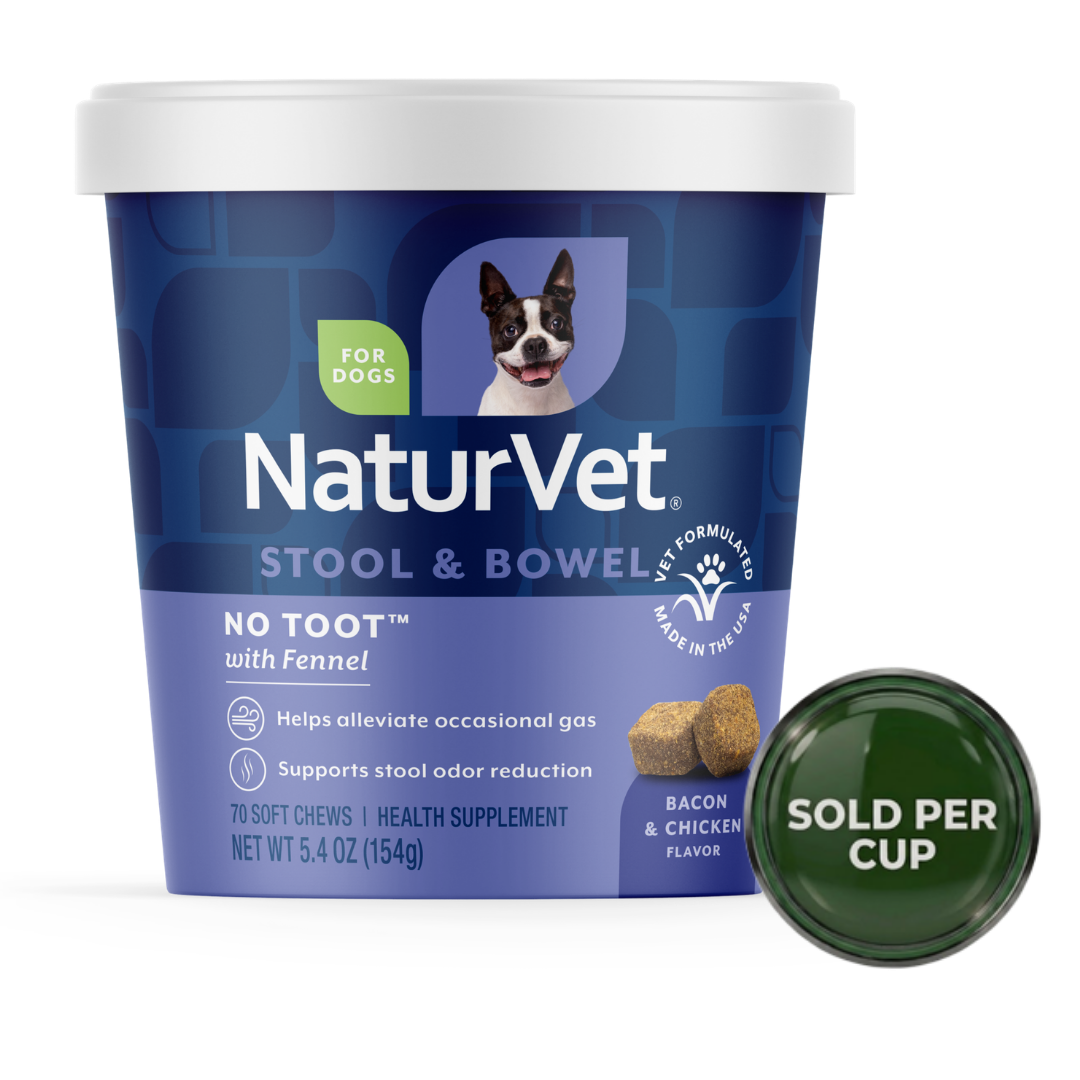 NaturVet No Toot - Soft Chew Cup for Dogs - 70 chews - 1 Cup