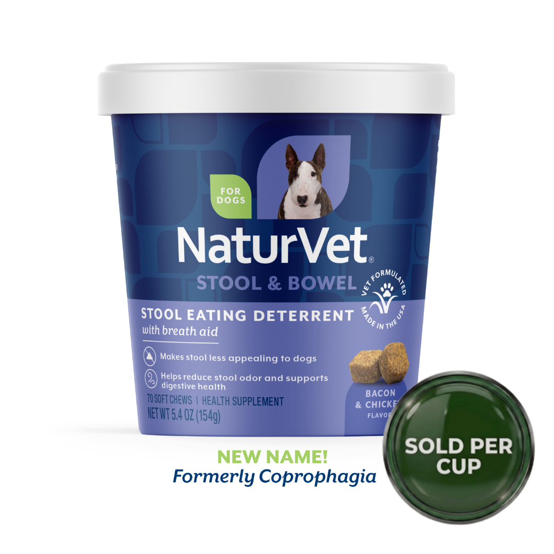 NaturVet Coprophagia Plus Breath Aid - Soft Chew Cup for Dogs - 70 chews - 1 cup