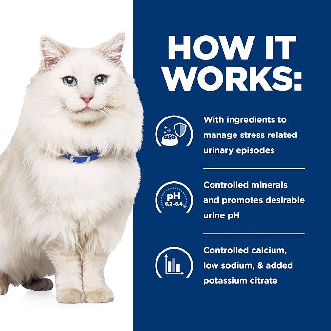 Hill's Prescription Diet - Dry Cat Food - Feline c/d Stress Urinary Care - 4LBS