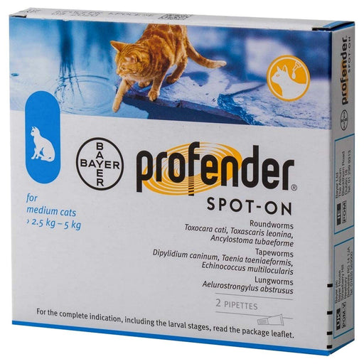 Bayer - Profender Spot-On - for Cats 2.5-5 kg - 2 Pipes - PetProject.HK