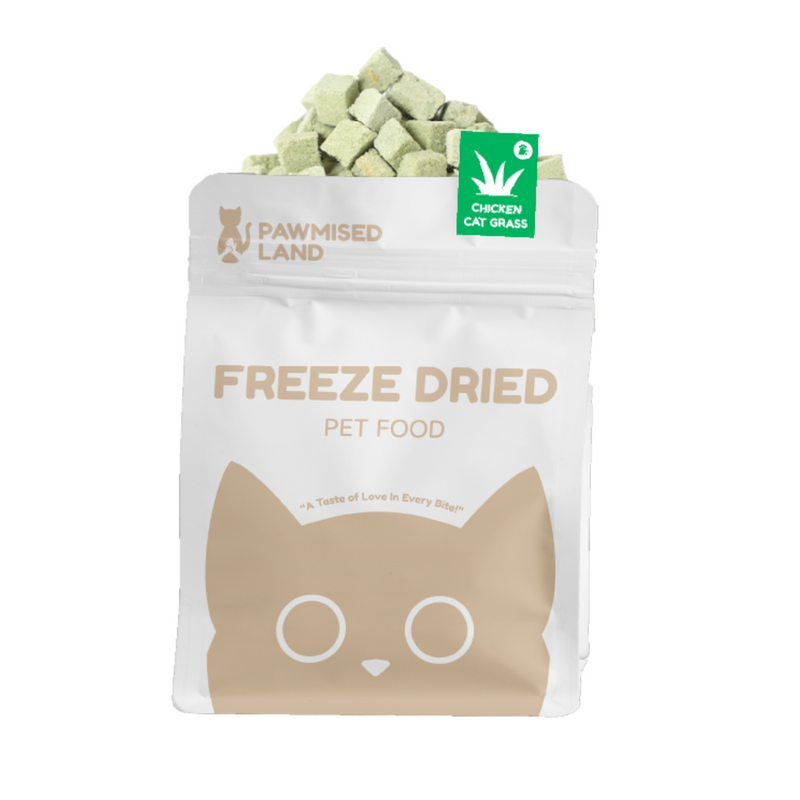 Pawmised Land - Catty Munchies - Functional Series Freeze-Dried Cat Treats - Chicken Catgrass 125g