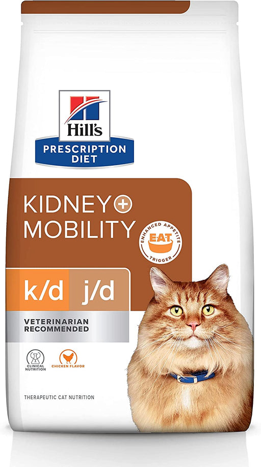Hills Prescription Diet - Dry Cat Food Feline K/d + J/d (Kidney & Mobility) 6.35Lbs Cats