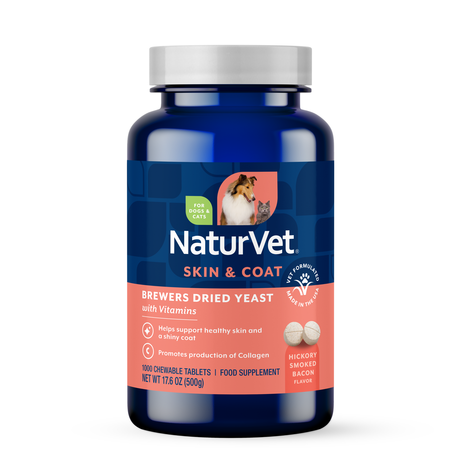 NaturVet Brewer's Yeast & Garlic Tablets - 1 Tablet (pack of 1000)