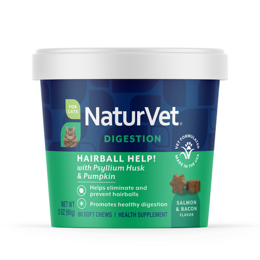 NaturVet HairBall Aid - Soft Chew Cup for Cats - 60's