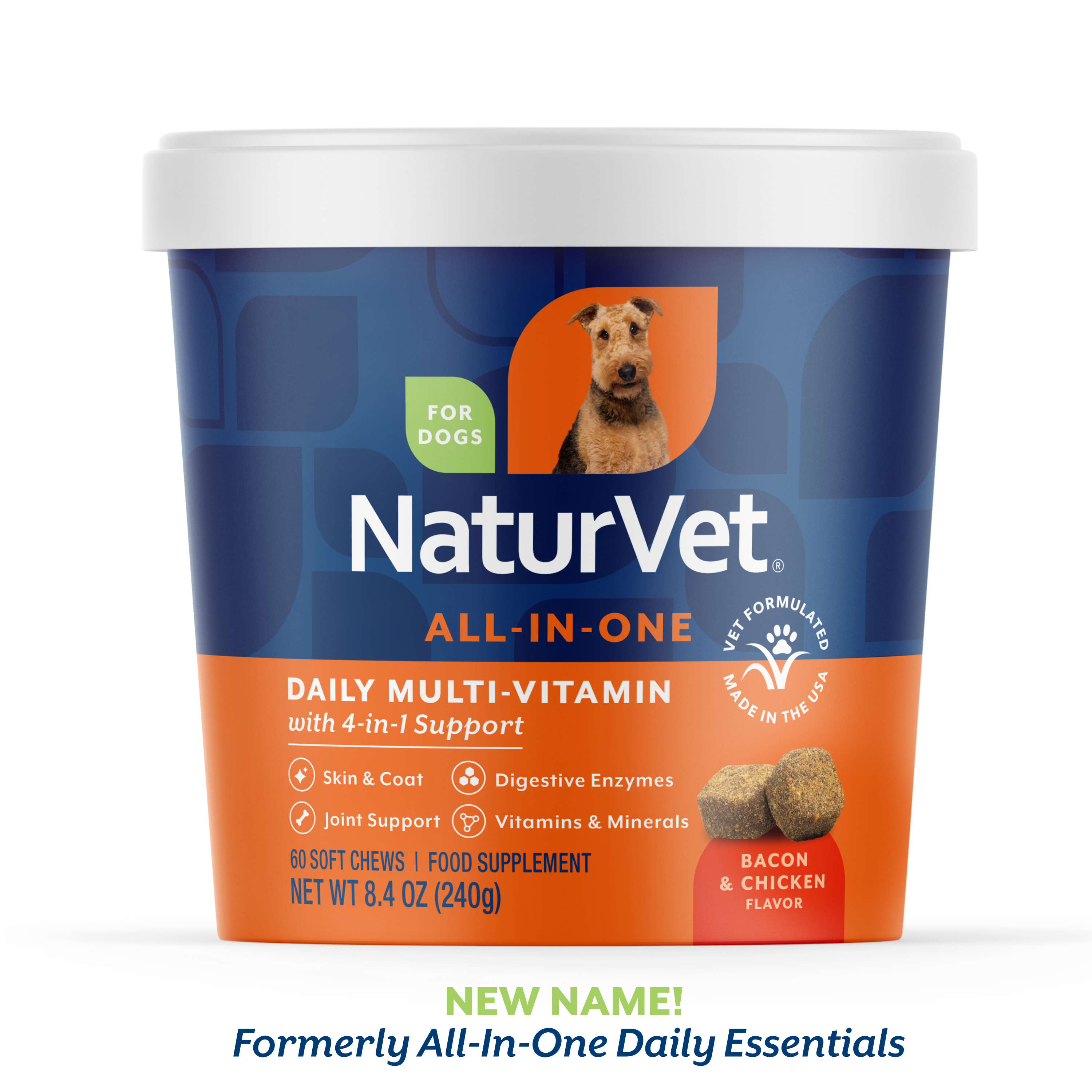 NaturVet All-in-One Soft Chew for Dogs - 60's