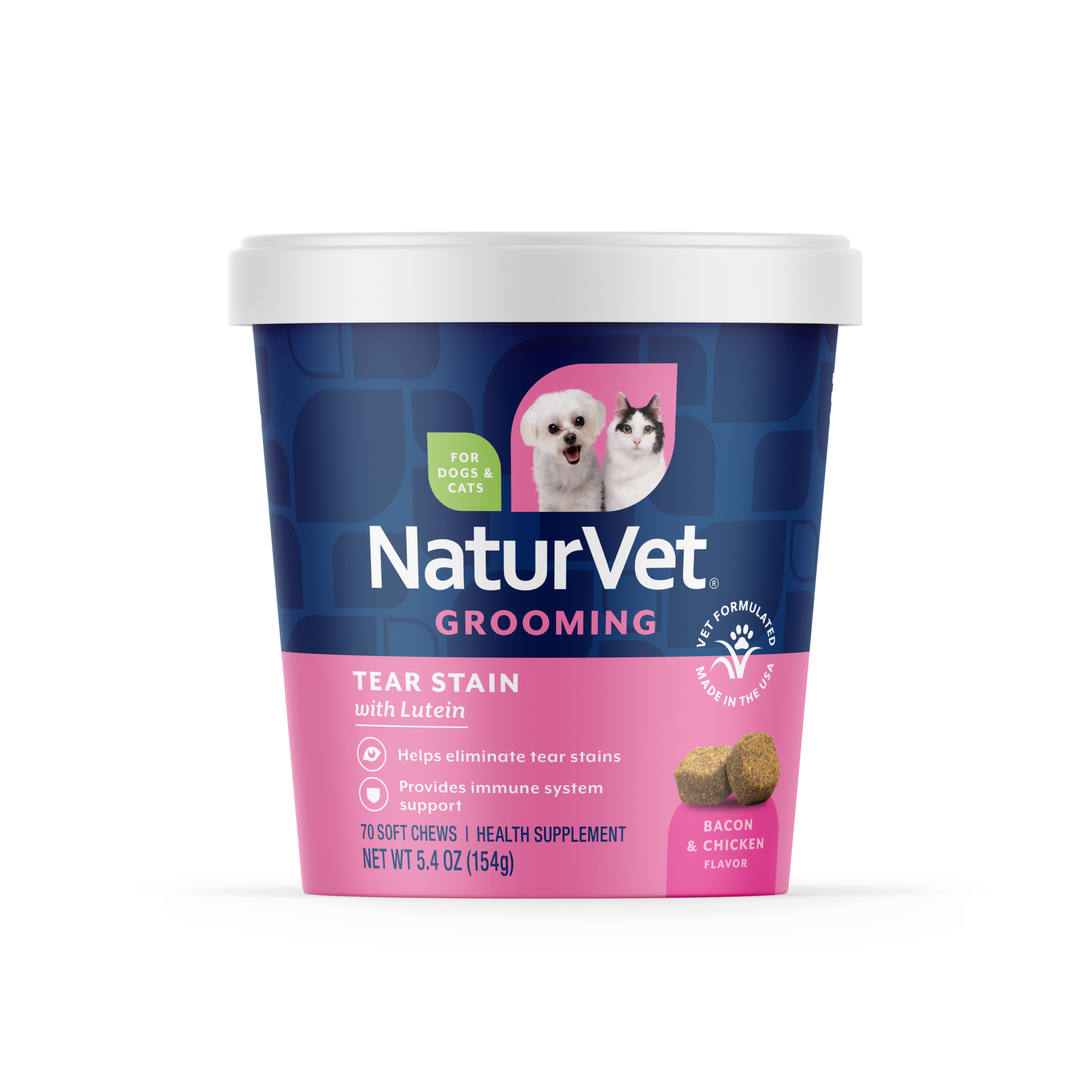 NaturVet Tear Stain Plus Lutein Soft Chew for Dogs - 70's